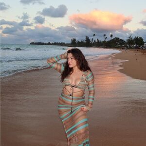 Jaded London Allure Stripe Knitted Maxi Dress